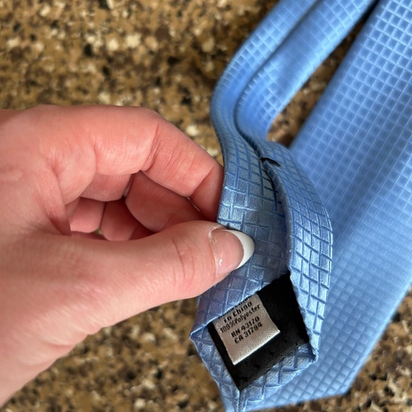 Geoffrey Beene Light Blue Textured Men's Tie - Picture 3 of 4